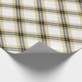 Gold und Schwarz Kariert Geschenkpapier (Ecke)