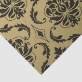 Gold-und Schwarz-Klassiker-Damast Seidenpapier (Detail)