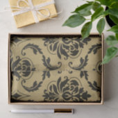 Gold-und Schwarz-Klassiker-Damast Seidenpapier (Geschenk)