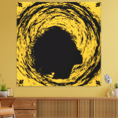 Gold und Schwarz Leinwanddruck (Insitu (Wohnzimmer))