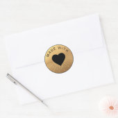 Gold und Schwarz "Made with Liebe" Sticker (Umschlag)