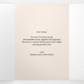 Gold und Schwarz | Merry & Bright Christmas Foto Dreifach Gefaltete Urlaubskarte (Innenseite Mitte)