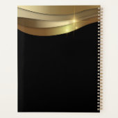 Gold und Schwarz Minimalistisch Moderne Extravagan Planer (Rückseite)