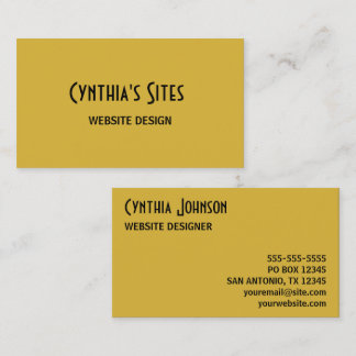 Gold und Schwarz Minimalistisch Visitenkarte