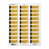 Gold und Schwarz mit Polka Dots Wedding V01A (Vorne)