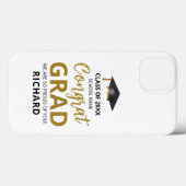 Gold und Schwarz | Modernes Abschluss-Geschenk Case-Mate iPhone Hülle (Rückseite (Horizontal))