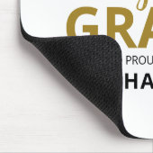 Gold und Schwarz | Modernes Abschluss-Geschenk Mousepad (Ecke)