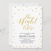 Gold und Schwarz | Modernes Typografie-Probe-Dinne Einladung (Vorderseite)