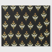 Gold- und Schwarz-Muster Geschenkpapier (Flach)