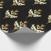 Gold- und Schwarz-Muster Geschenkpapier (Ecke)