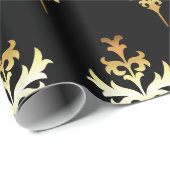 Gold- und Schwarz-Muster Geschenkpapier (Rolleneckpunkt)