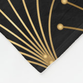 Gold und Schwarz Muster. Luxuriöser Hintergrund Fleecedecke (Ecke)