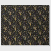 Gold und Schwarz Muster. Luxuriöser Hintergrund Geschenkpapier (Flach)