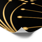 Gold und Schwarz Muster. Luxuriöser Hintergrund Poster (Ecke)