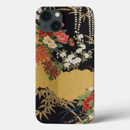 Gold und schwarz-orientalisch-japanischer Kimono F Case-Mate iPhone Hülle