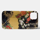 Gold und schwarz-orientalisch-japanischer Kimono F Case-Mate iPhone Hülle (Rückseite (Horizontal))