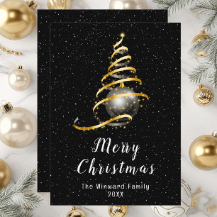 Gold- und Schwarz-Ornament Frohe Weihnachten