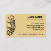 Gold und Schwarz Panter wir akzeptieren Bitcoin mo Visitenkarte (Rückseite)