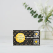 Gold und Schwarz Panter wir akzeptieren Bitcoin mo Visitenkarte (Stehend Vorderseite)