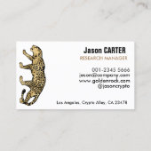 Gold und Schwarz Panter wir akzeptieren Bitcoin mo Visitenkarte (Rückseite)