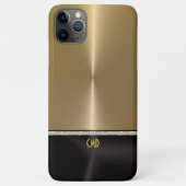 Gold und schwarz polierte Metallstruktur Case-Mate iPhone Hülle (Rückseite)