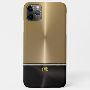 Gold und schwarz polierte Metallstruktur Case-Mate iPhone Hülle