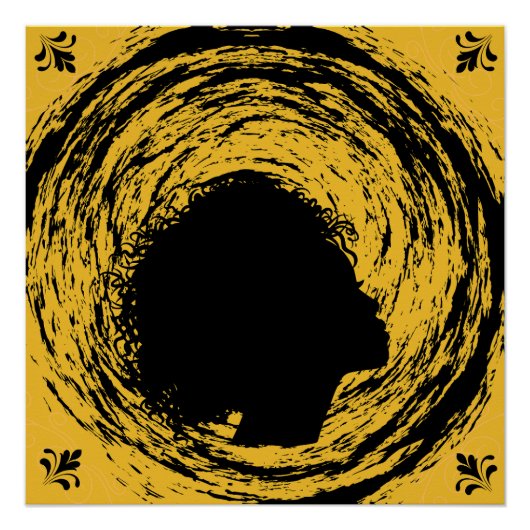 Gold und Schwarz Poster (Vorderseite)