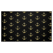 Gold-und Schwarz-Seeanker-Gewebe Stoff (Fat Quarter (45,7 x 55,9 cm))