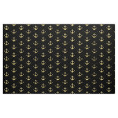 Gold-und Schwarz-Seeanker-Gewebe Stoff (Yard (91,4 cm))