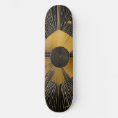 Gold und Schwarz Skateboard (Vorderseite)