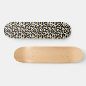 Gold- und Schwarz-Tier-Print Skateboard (Horizontal)