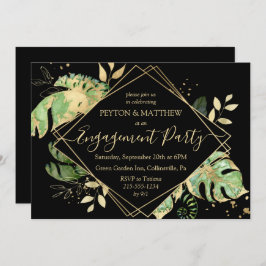 Gold- und Schwarz-Tropen-Foliengruppe Einladung