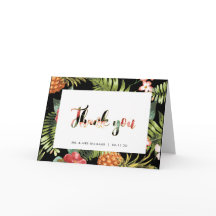 Gold und Schwarz | Tropische Hochzeit Dankeschön K