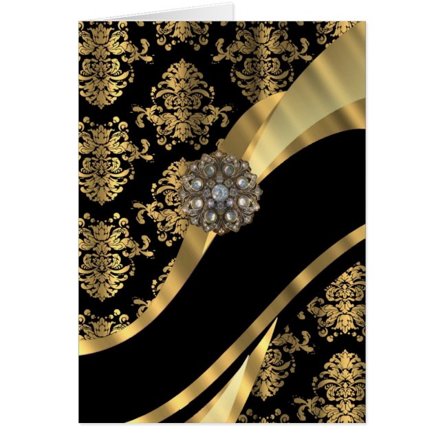 Gold- und Schwarzdamastmuster (Vorne)