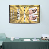 Gold und schwarze banner (Messeveranstaltung)