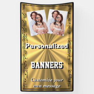 Gold und schwarze banner