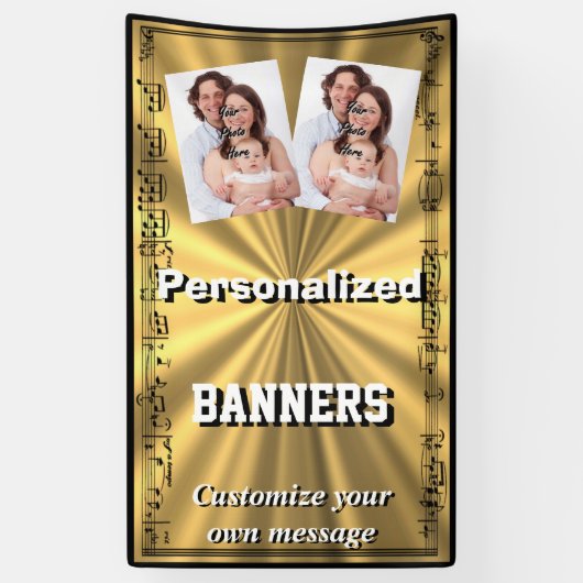 Gold und schwarze banner (Vertikal)