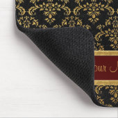 Gold und schwarze Damaskus Mousepad (Ecke)