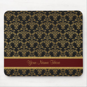 Gold und schwarze Damaskus Mousepad