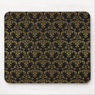 Gold und schwarze Damaskus Mousepad