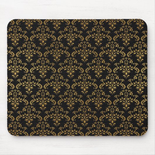 Gold und schwarze Damaskus Mousepad (Vorne)