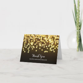 Gold und schwarze Diamant-Hochzeit danken Ihnen Dankeskarte