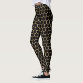 Gold und Schwarze Honigwaben Leggings (Links)