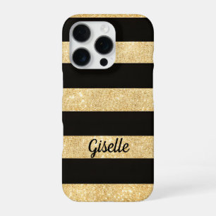 Gold- und schwarze iPhone 16 Pro-Hülle Pro Hülle