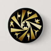 GOLD UND SCHWARZE KAMPFKÜNSTE BUTTON (Vorderseite)