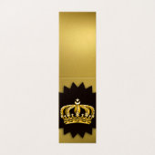 Gold und schwarze Krone Visitenkarten (Außenseite Aufgefaltet)