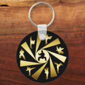 GOLD UND SCHWARZE KÜNSTLER SCHLÜSSELANHÄNGER (Vorderseite)