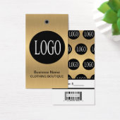 Gold- und Schwarze Logos mit Bar Code-Preismarken (Schreibtisch)