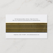 Gold und schwarze Maskenbildner-Visitenkarten Visitenkarte (Rückseite)