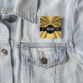 Gold und schwarze Monogramm Button (Beispiel)
